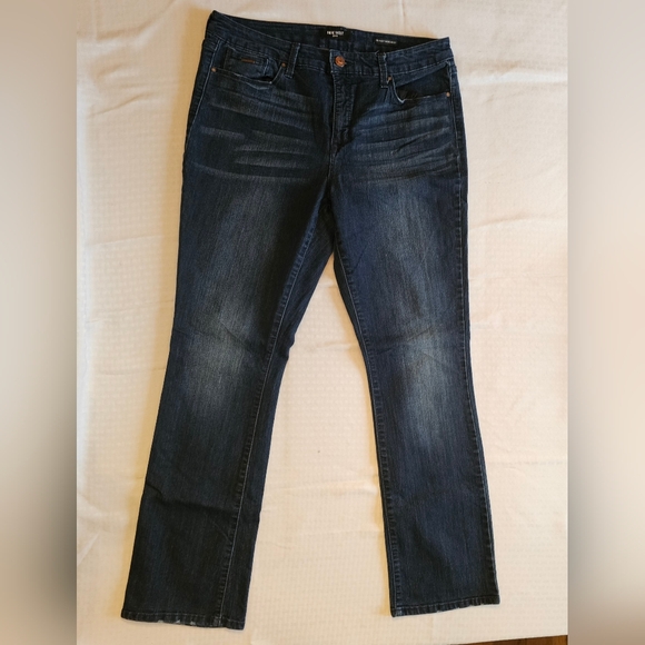 Nine West Delancey Micro Boot Jeans Size 12 Dark Wash Stretch - Picture 1 of 4